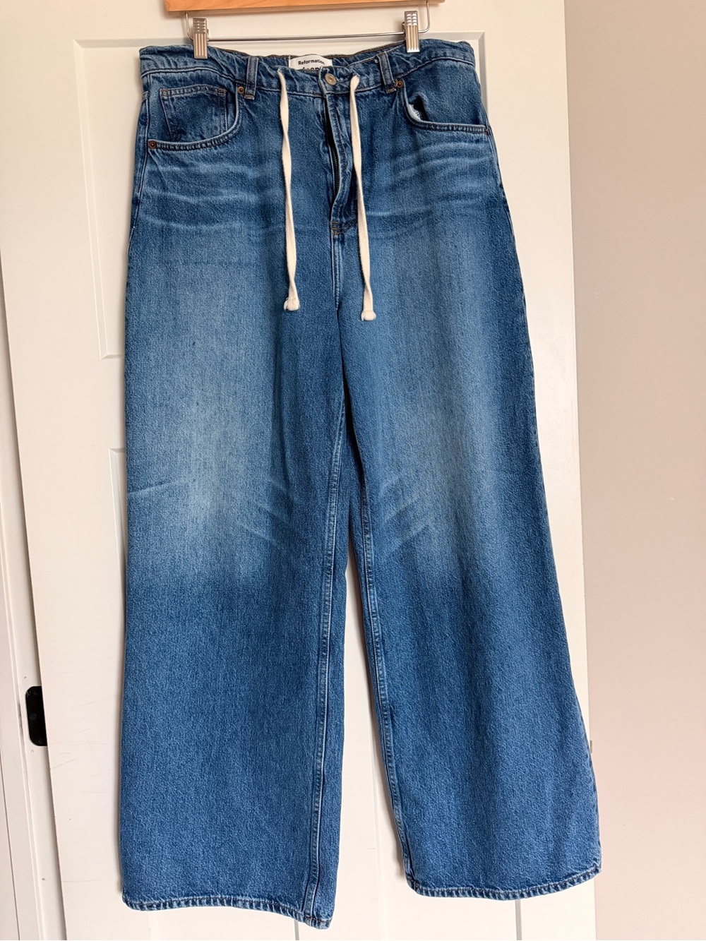 Cary Drawstring Waist Slouchy Wide Leg Jeans